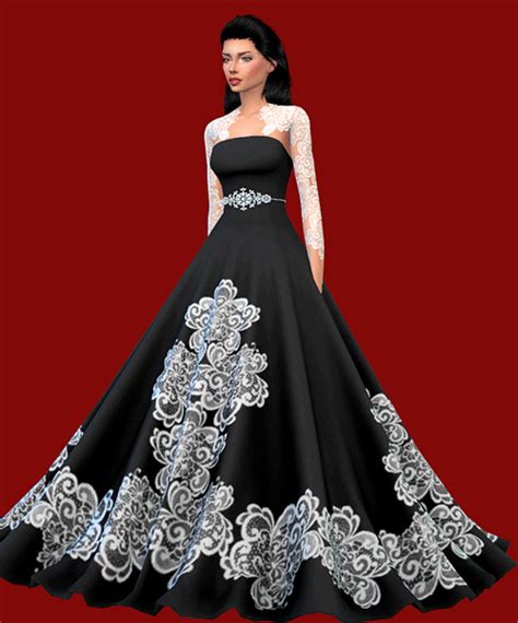 Wedding Dress 9 Recolor 4 Needs Mesh 4 Colors Belt In Recommended