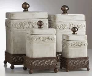 Red ceramic chalkboard canisters (set of 3). Amazon.com: Atique Style White Glazed Ceramic Kitchen ...