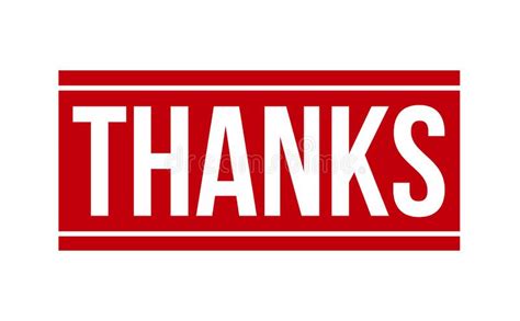 Thanks Rubber Stamp Red Thanks Rubber Grunge Stamp Seal Vector