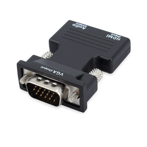 1080p Hdmi Female To Vga Male Converter Video Adapter With 35mm Audio