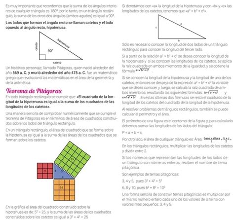 Triángulo Rectángulo Y Teorema De Pitágoras Escolar Abc Color