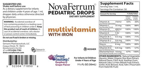 Vitamin d dosage needs to be tailored to each person. NovaFerrum® PEDIATRIC DROPS DIETARY SUPPLEMENT