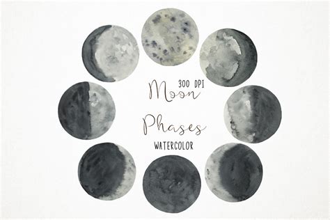 Moon Phases Clipart Moon Phases Clip Art Moon Phases Png