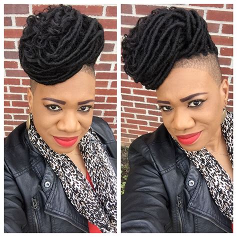 Goddess Locs Updo Short Natural Hair Styles Braids With Shaved