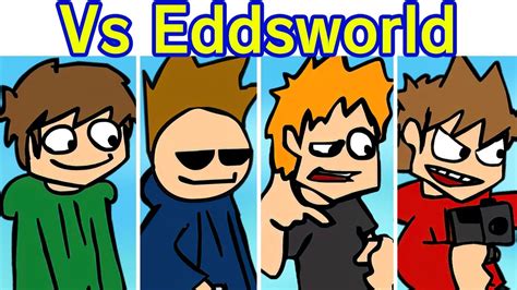 friday night funkin vs eddsworld full week cutscenes eddventure tord tom edd matt fnf mod
