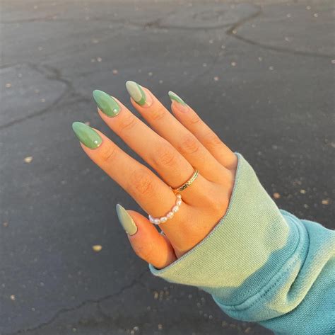 The Hottest Nail Inspo By Lightslacquer 💖 Follow For More In 2021 Green Nails Green Acrylic