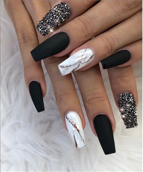 30 Incredible Acrylic Black Nail Art Designs Ideas For Long Nails Page 29 Of 30 Fashionsum