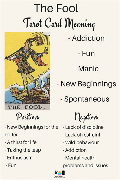 The Fool Tarot Card Meaning An Illustration From The Major Arcana With