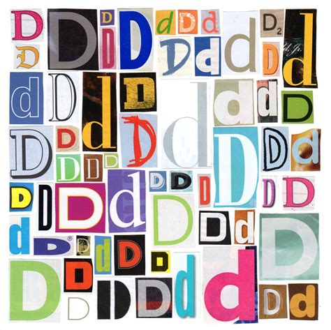 Items Similar To Letter D Art Print Of Alphabet Collage Series On Etsy