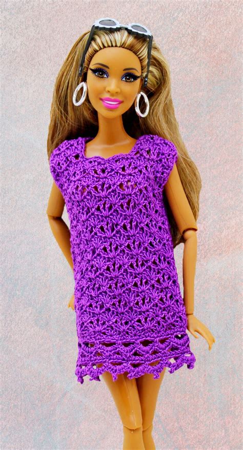 Easy Crochet Barbie Patterns Pdf Cute Barbie Gown Tutorial Etsy In