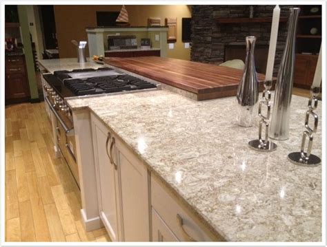 New Quay Quartz By Cambria Is Made Up Of A Cream Base With Brown And