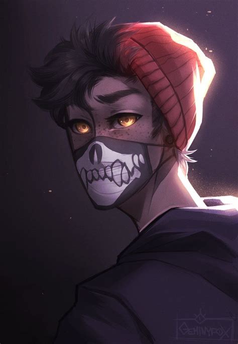 Skull By Geminyfox Cute Art Anime Character Design Boy Art