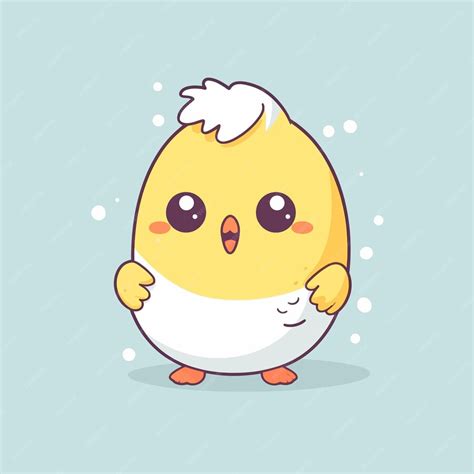 Premium Vector Cute Kawaii Chicken Chibi Mascot Vector Cartoon Style