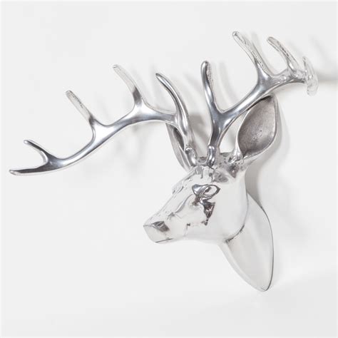 We can customize any of our white faux taxidermy faux animal head pieces to the color of. Aluminium Stag Deer Head Wall Decor Furniture - La Maison ...