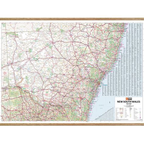 New South Wales State Wall Map Hema Geographica