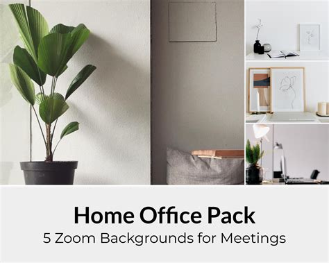 The Home Office Pack Includes 5 Zoom Backgrounds For Meetings