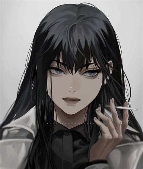 Pin On Anime Girls With Black Hair