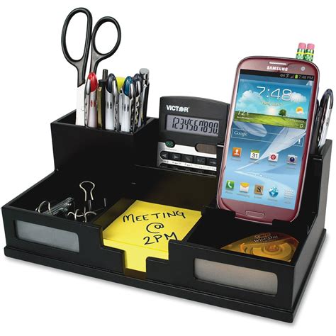 Victor Phone Holder Desk Organizer 6 Compartments 35 Height X 5
