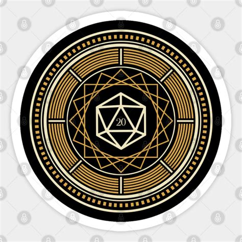 Geometric Circle Magic Polyhedral D20 Dice Of The Witch Dungeons And