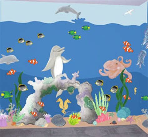 Magical Undersea Mural Kit Small Ocean Mural Undersea Mural Mural