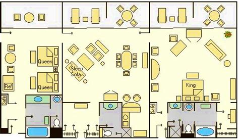 Disneyland Hotel 1 Bedroom Suite Floor Plan Floorplans Click