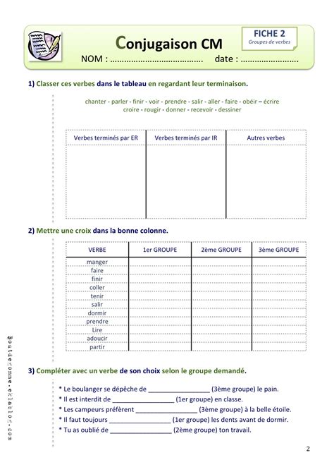 Affiches et fiches d'exercices sur le futur simple des verbes. Fiches Conjugaison | Bout De Gomme encequiconcerne Exercice Cm1 Conjugaison À Imprimer ...