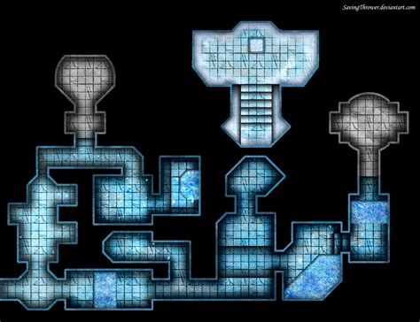 Clean Ice Dungeon Map For Online Dnd Roll By Savingthrower On