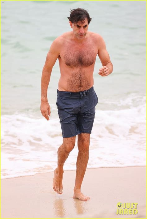 Sacha Baron Cohen Goes Shirtless For A Beach Day In Australia Photo