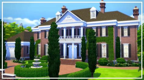Traditional Brick Mansion The Sims 4 Speed Build Simmernick Youtube