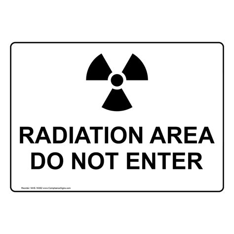 Restricted Access Radiation Sign Radiation Area Do Not Enter