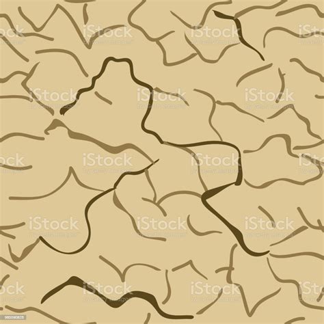 Vector Seamless Texture Dry Land Stock Illustration Download Image