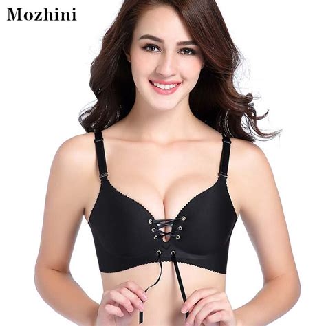 Mozhini Sexy One Piece Seamless Push Up Bras For Women Underwear Gather