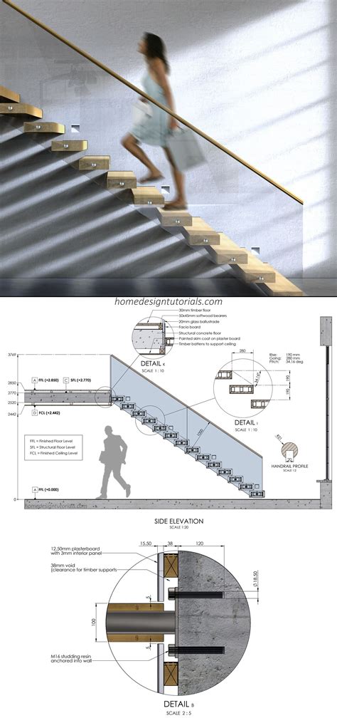 Cantilevered Staircase Design Tutorial Staircase Design Stair Detail Staircase Design Modern