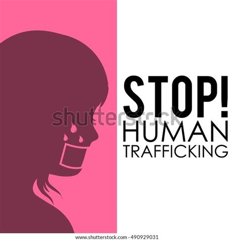Anti Human Trafficking Poster Campaign Slavery Stock Vector Royalty