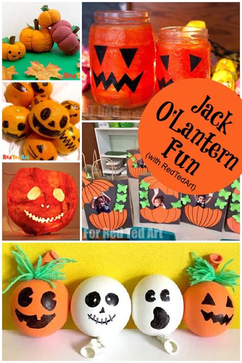 Jack Olantern Crafts For Kids Red Ted Art Easy Halloween Crafts