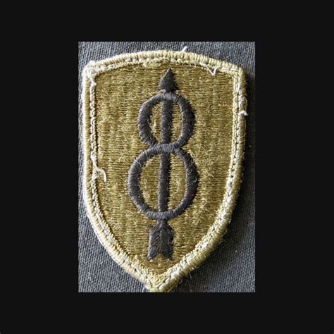 Patch Us Army 8th Infantry Division Green Original 8° Di Us