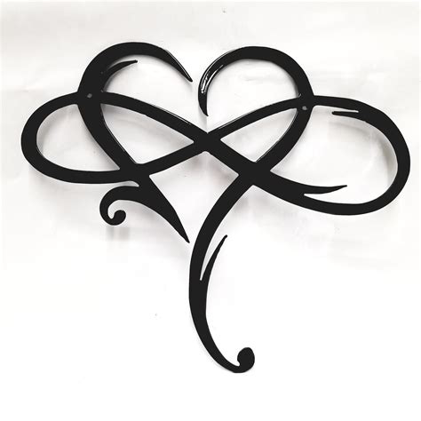Infinity Symbol With Heart Metal Sign Wall Art Diseños De Tatuajes De Corazón Tatuajes De
