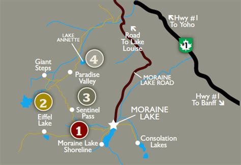 Hiking Moraine Lake Trail Map So Excited To Hike Lots This Summer Moraine Lake Looks Amazing