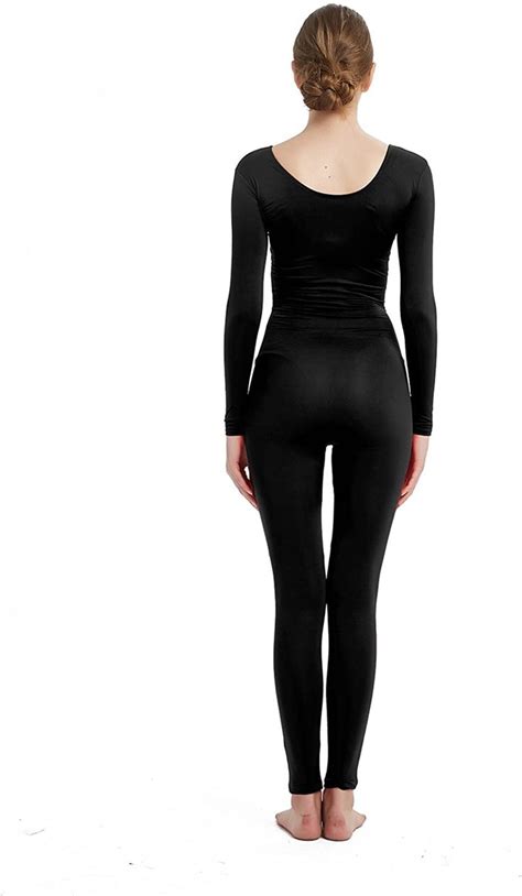 full bodysuit womens long sleeve bodysuit one piece jumpsuit lycra spandex stretch