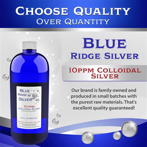 10 Ppm Colloidal Silver 32 Oz Blue Ridge Silver