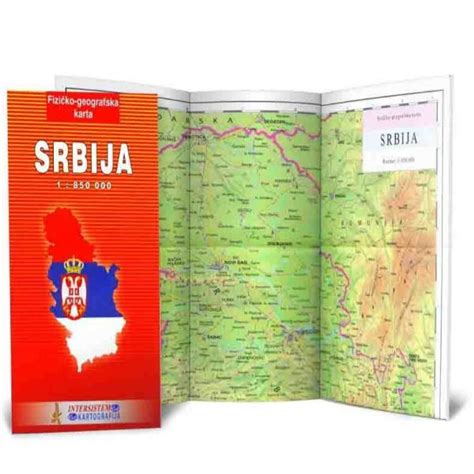 Geografska karta Srbije Latinica Knjižara Origami Kancelarijski i školski materijal