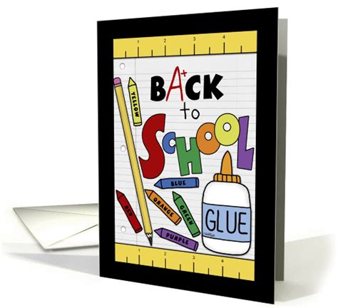 Back To School School Supplies Card 1144378