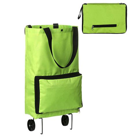 Buy Ablita Folding Shopping Bag With Wheels Portable Wheeled Bag High