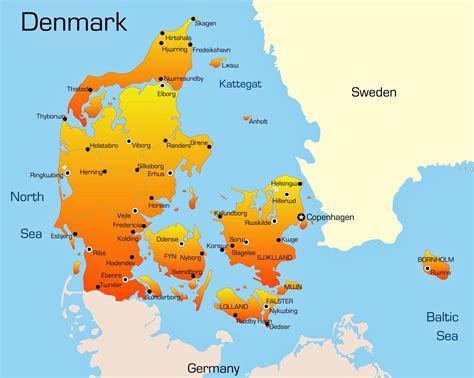 Free Printable Map Of Denmark Printable Templates