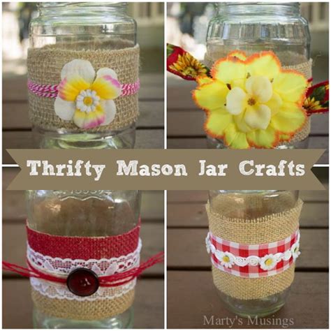 Thrifty Mason Jar Crafts Mason Jar Crafts Diy Mason Jar Crafts Jar