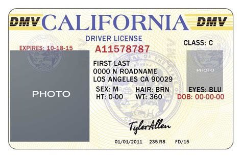 Printable California Temporary Drivers License Template
