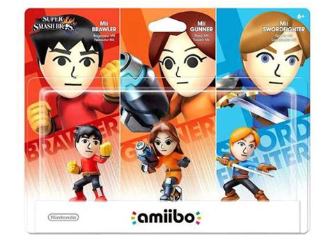 Nintendo Super Smash Bros Mii Brawler And Mii Gunner And Mii Swordfighter Amiibo Ossloop