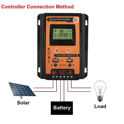 30a 50a 70a Mppt Pwm Solar Charge Controller 12v 24v Dual Usb Solar