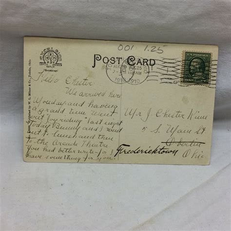 Vintage Postcard Maumee Ohio Old Lucas County Court House 1910 Milner