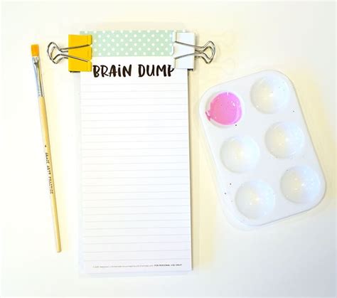 Brain Dump And So Much To Do Printable Diy Notepads Happiness Is